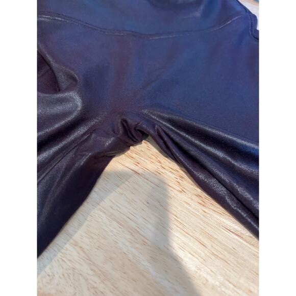 SPANX Mahogany Faux Leather Leggings Women's S - Picture 13 of 13
